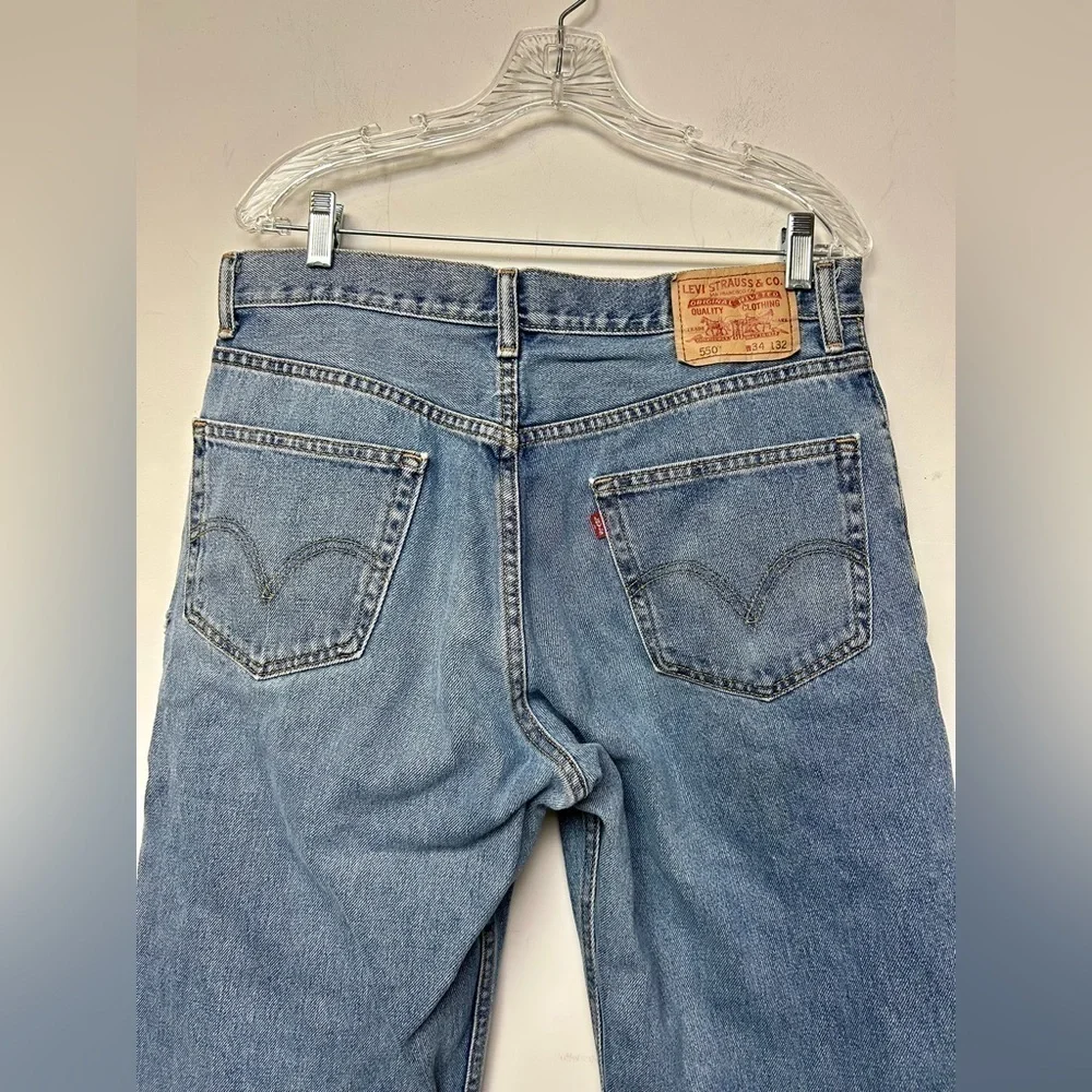 VINTAGE LEVI’S 550 90s Y2K Men’s RELAXED FIT DENIM JEANS‎ RED TAB SIZE 34X32